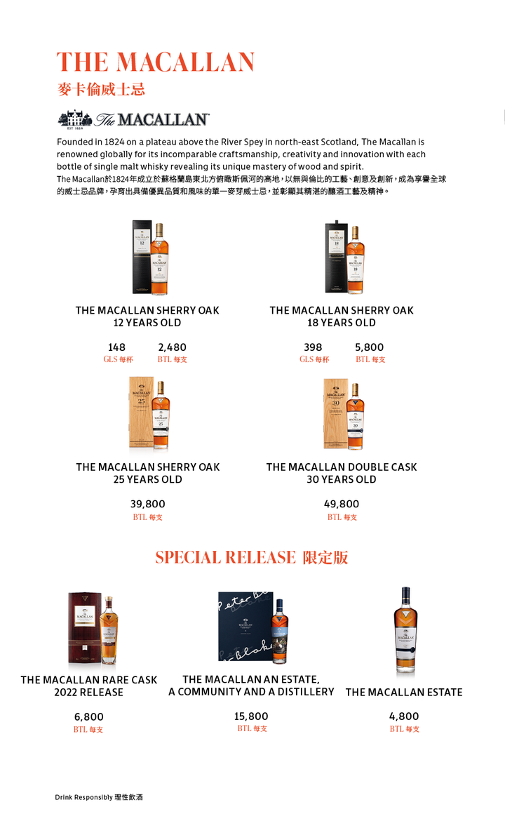 DRINKS MENU