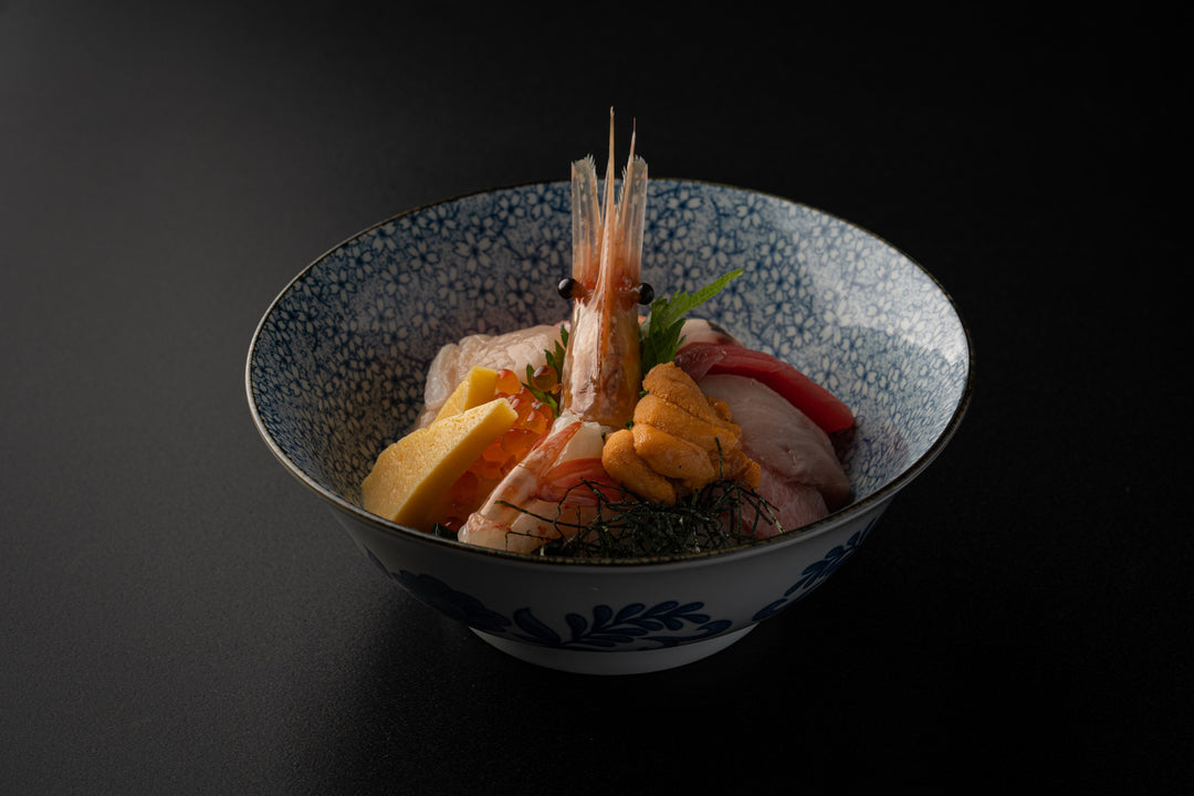 Prime Assorted Sashimi on Sushi Rice Bowl
